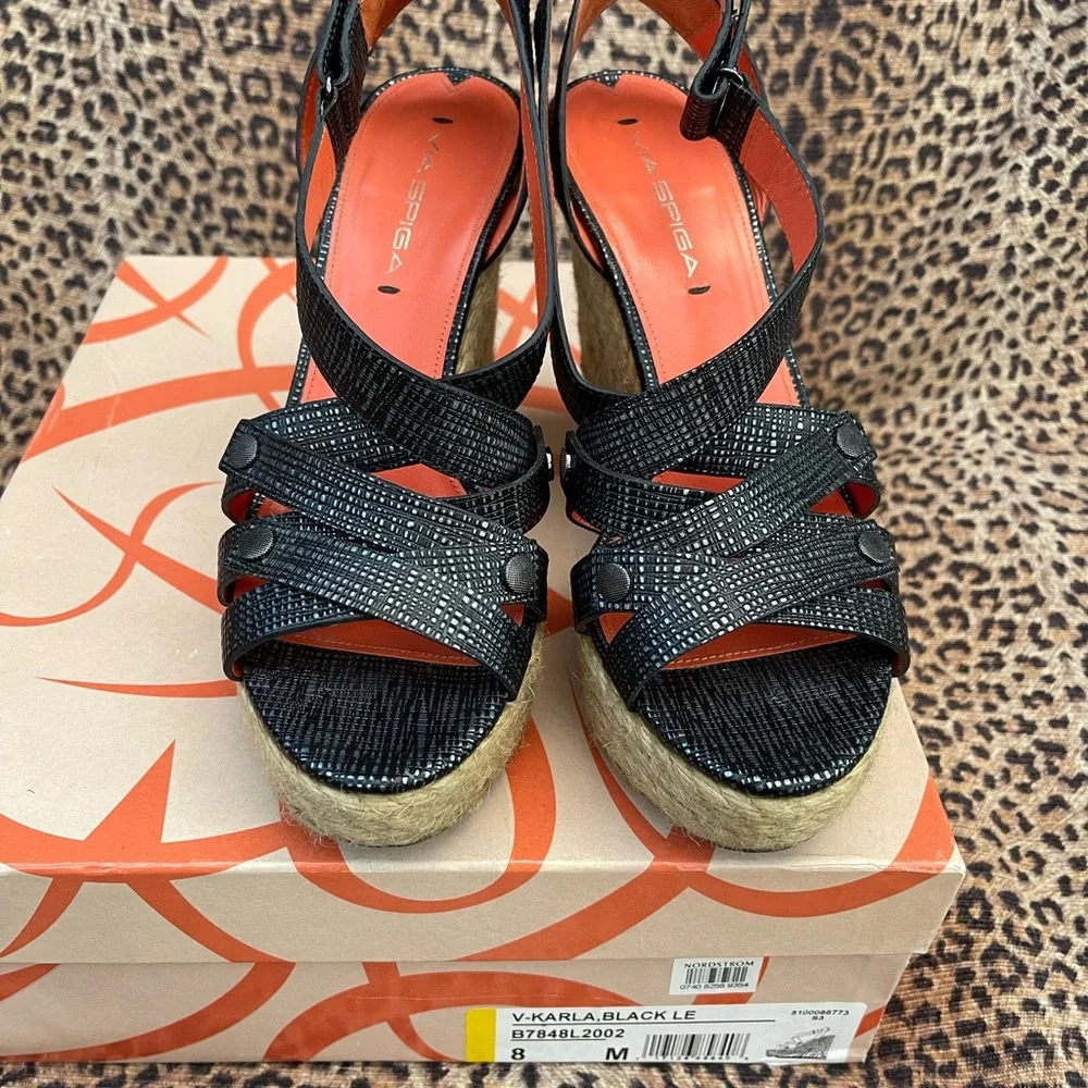 Via Spiga black strappy sandals - Picture 3 of 8